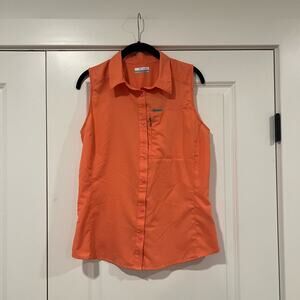 Columbia Sleeveless Women's Activewear Top‎ Bright Peach Pink Size M